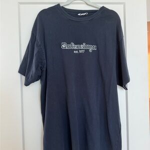 Balenciaga navy oversized t shirt